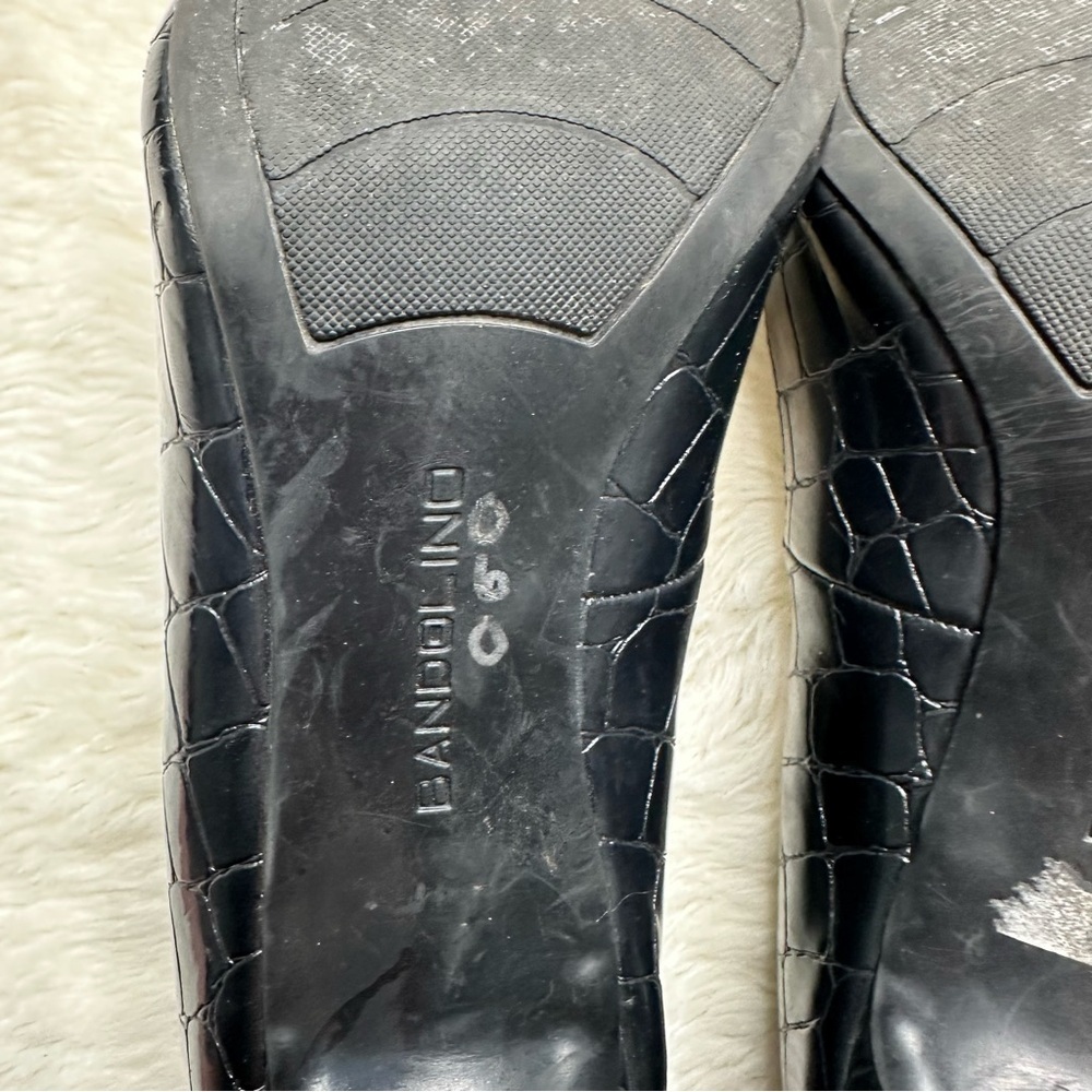 Bandolino Black Heels Pointed Toe Glossy Finish Black Size 9 - Picture 11 of 16